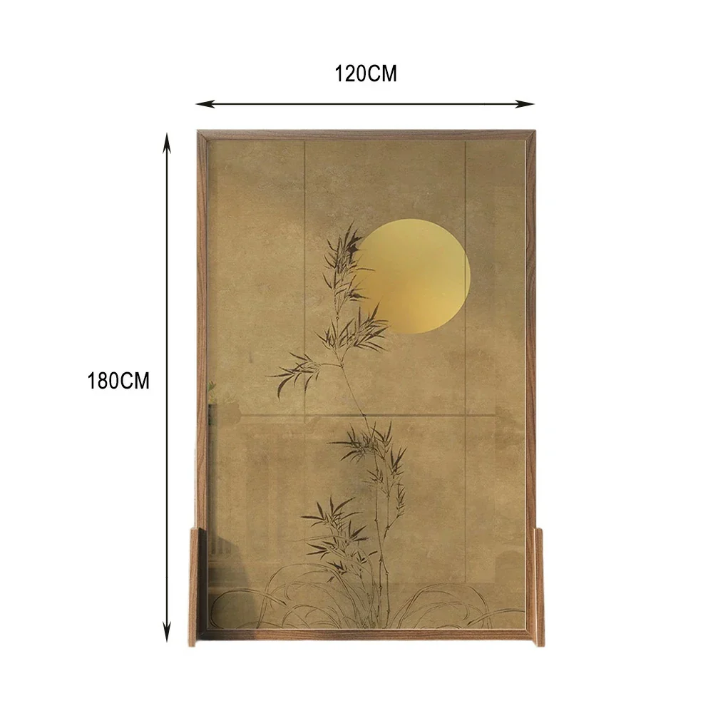 LIVARA Withered Leaf Pattern Screen Made Of Solid Wood White Wax Wood And Mongolian Pine Featuring Eastern Style Home Decor - Image 7