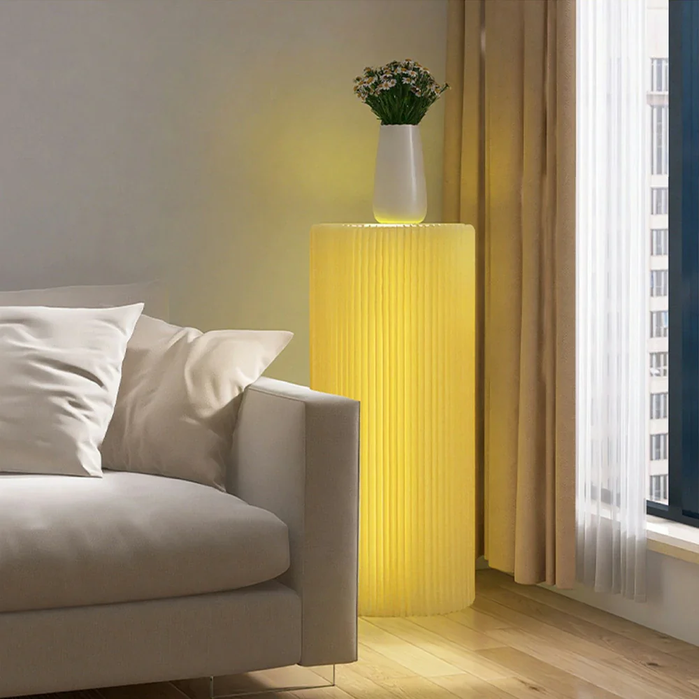 LIVARA 55/75/95/110cm Cylindrical Display Stand with LED Lighting, Height Optional, Modern Showcase for Retail Stores, Home Decor, and Exhibitions - Image 7