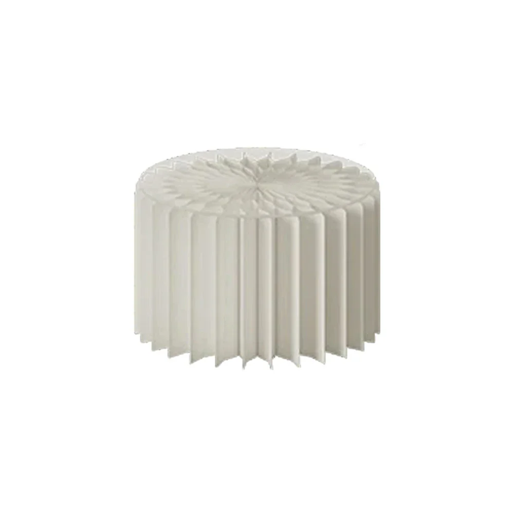 LIVARA Foldable Paper Cylinder Display Stand – Lightweight, Space-Saving Round Showcase for Retail & Promotions- White