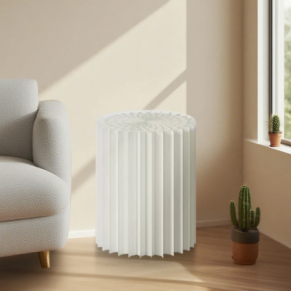 LIVARA Foldable Paper Cylinder Display Stand – Lightweight, Space-Saving Round Showcase for Retail & Promotions- White - Image 19