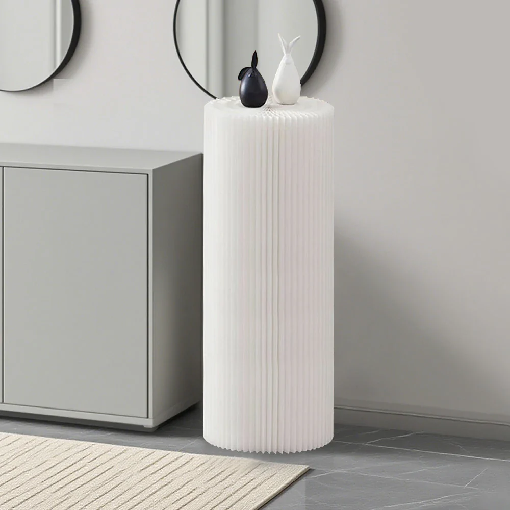LIVARA Cardboard Cylinder Display Stand – Lightweight, Eco-Friendly Round Showcase for Retail or Exhibitions - White - Image 40
