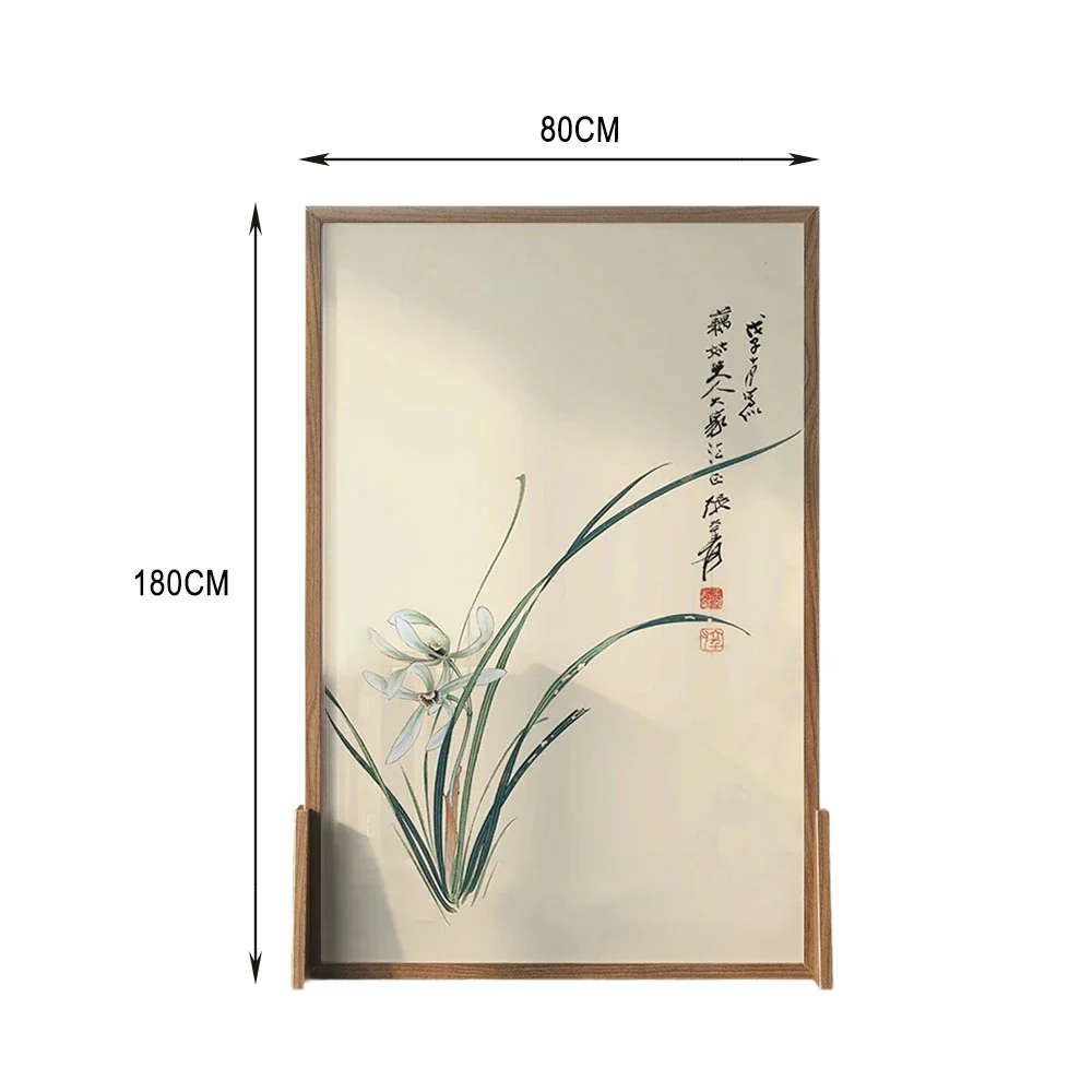 LIVARA flower leaf Pattern Screen Made Of Solid Wood White Wax Wood And Mongolian Pine With An Eastern Style Home Decoration - Image 6