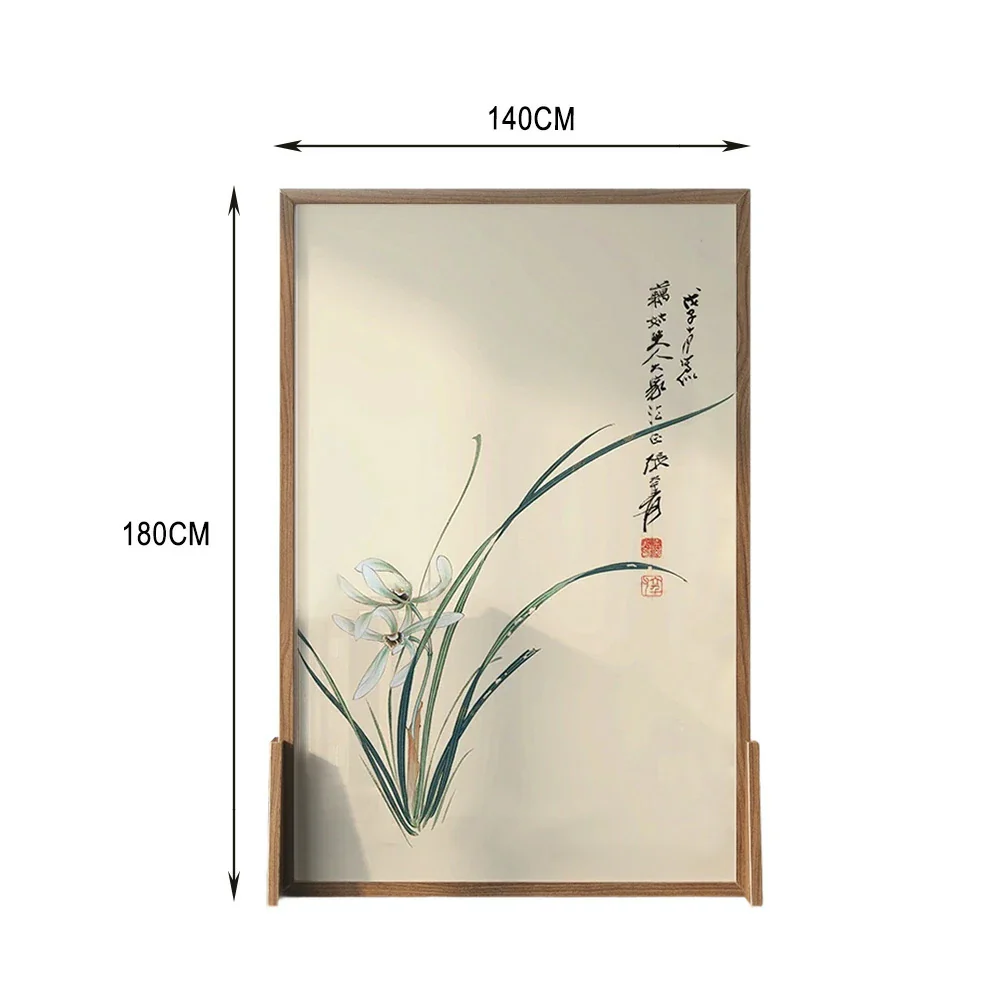 LIVARA flower leaf Pattern Screen Made Of Solid Wood White Wax Wood And Mongolian Pine With An Eastern Style Home Decoration - Image 8