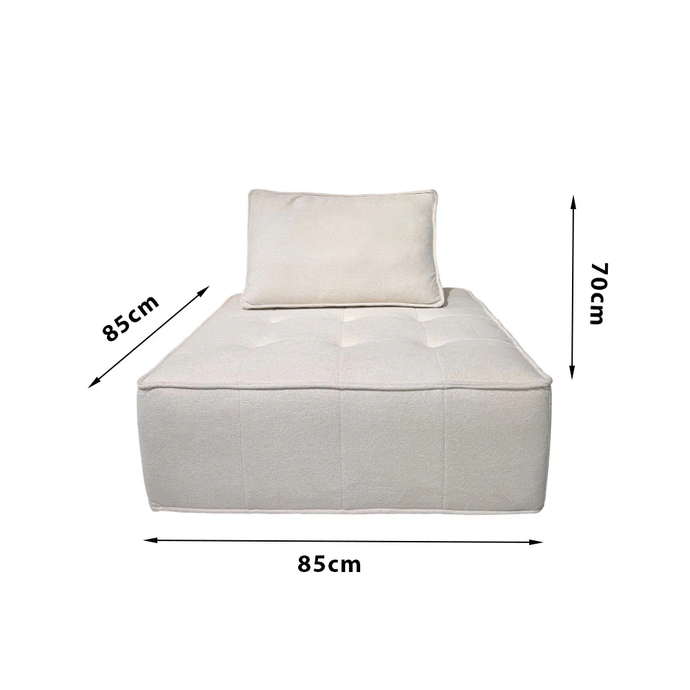 LIVARA B008 85/100CM Length White&Pinke&Green&Blue Minimalist Style Dual-Layer High-Resilience Foam Compressed Sofa - Image 19