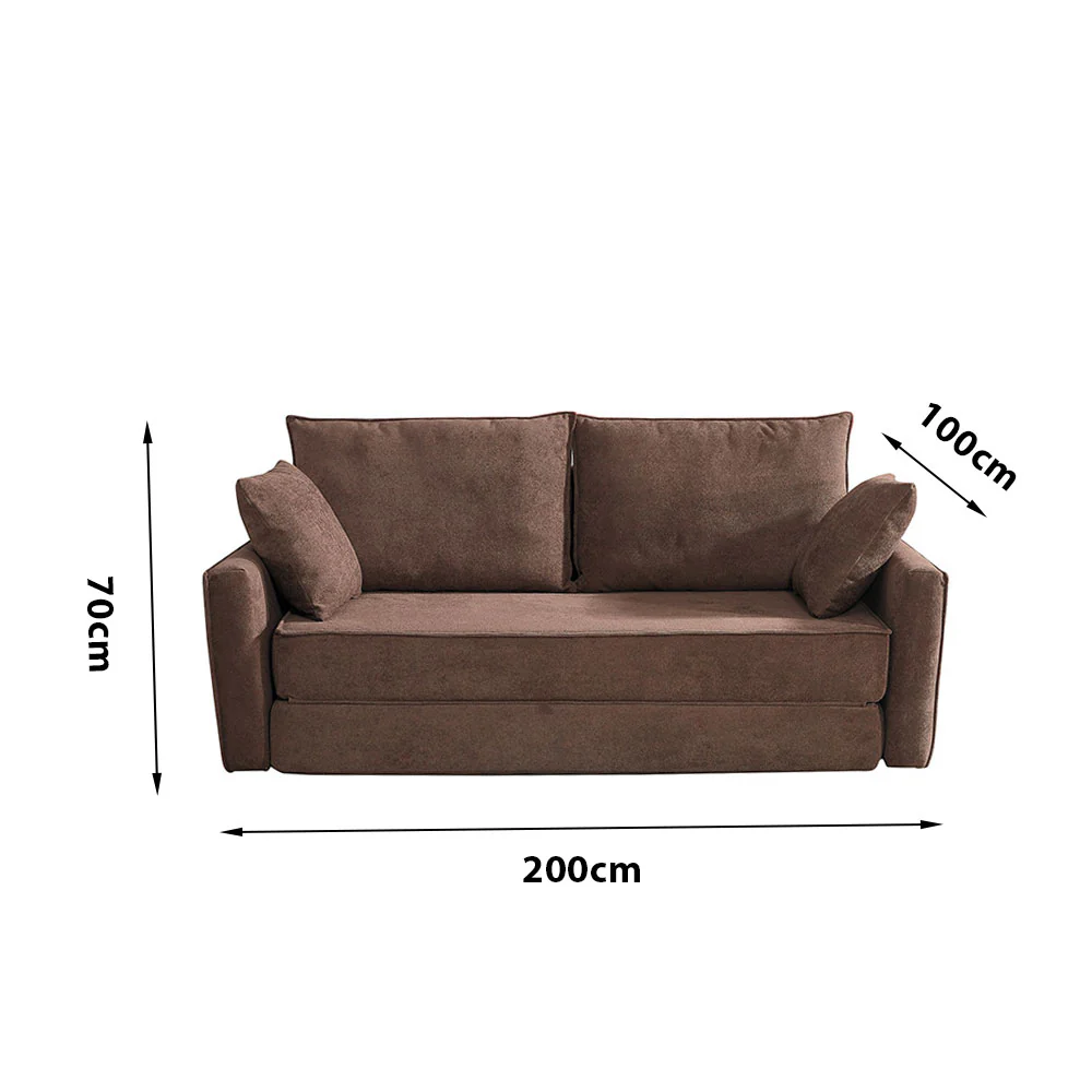 LIVARA B103 200CM Length Grey&Coffee Dual-Layer High-Resilience Foam Compressed Sofa - Image 10