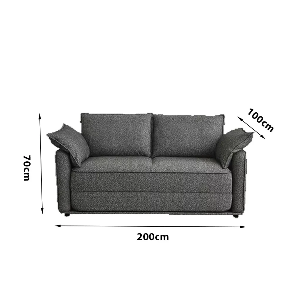 LIVARA B103 200CM Length Grey&Coffee Dual-Layer High-Resilience Foam Compressed Sofa - Image 11