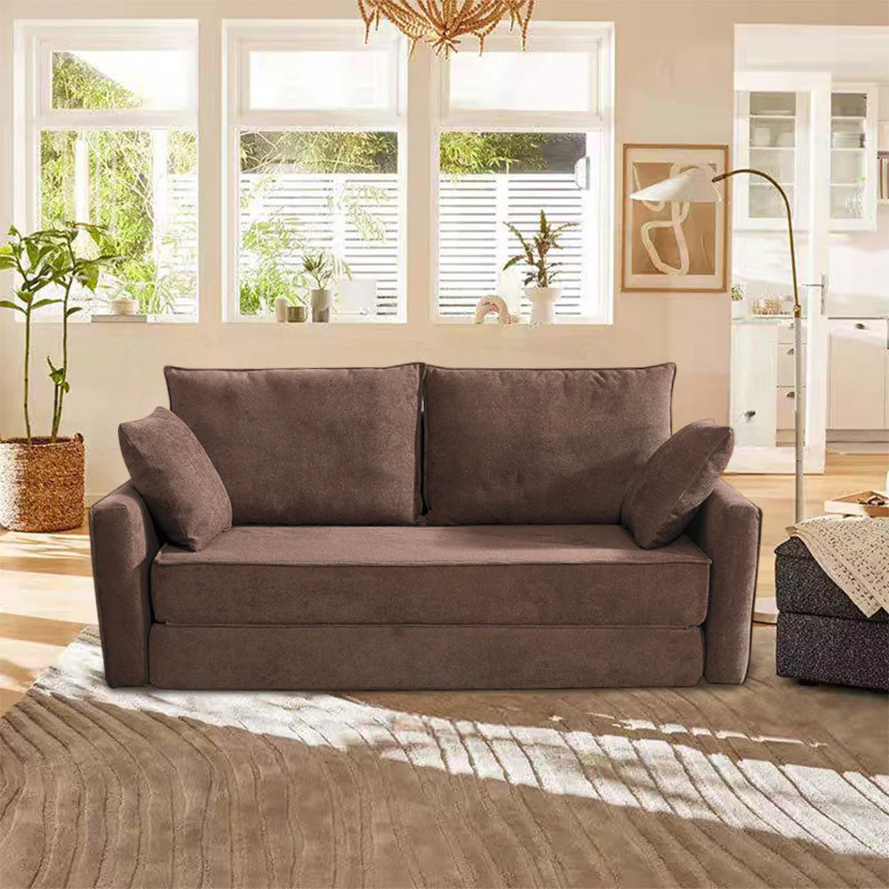 LIVARA B103 200CM Length Grey&Coffee Dual-Layer High-Resilience Foam Compressed Sofa - Image 2