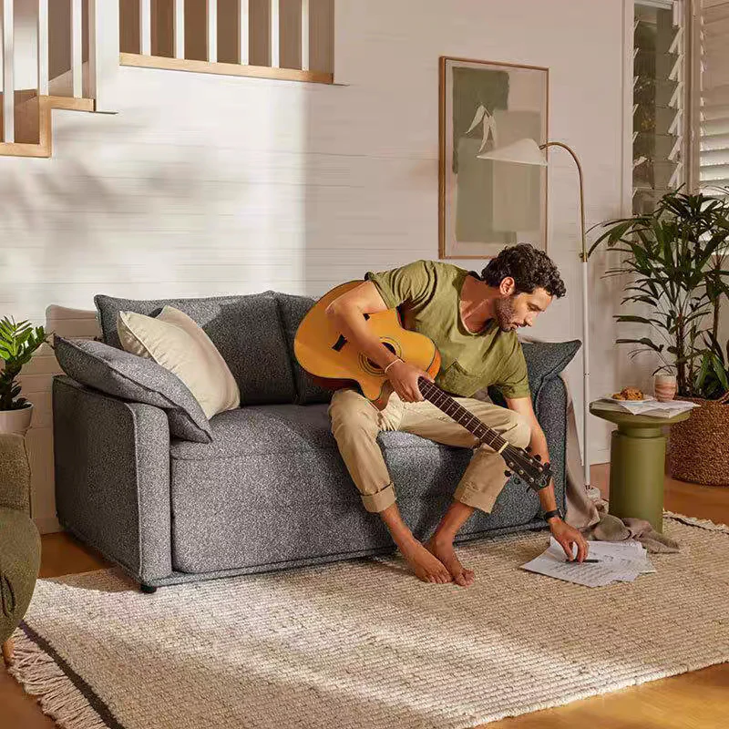 LIVARA B103 200CM Length Grey&Coffee Dual-Layer High-Resilience Foam Compressed Sofa - Image 6