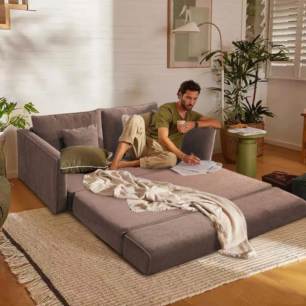 LIVARA B103 200CM Length Grey&Coffee Dual-Layer High-Resilience Foam Compressed Sofa - Image 7