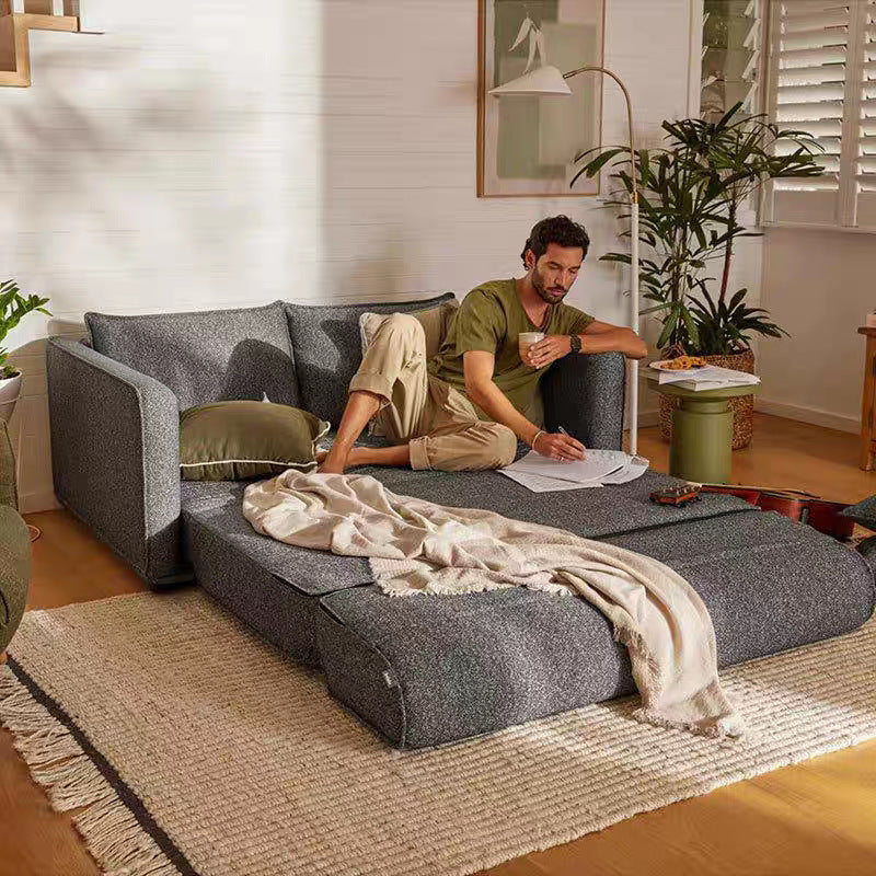 LIVARA B103 200CM Length Grey&Coffee Dual-Layer High-Resilience Foam Compressed Sofa - Image 8