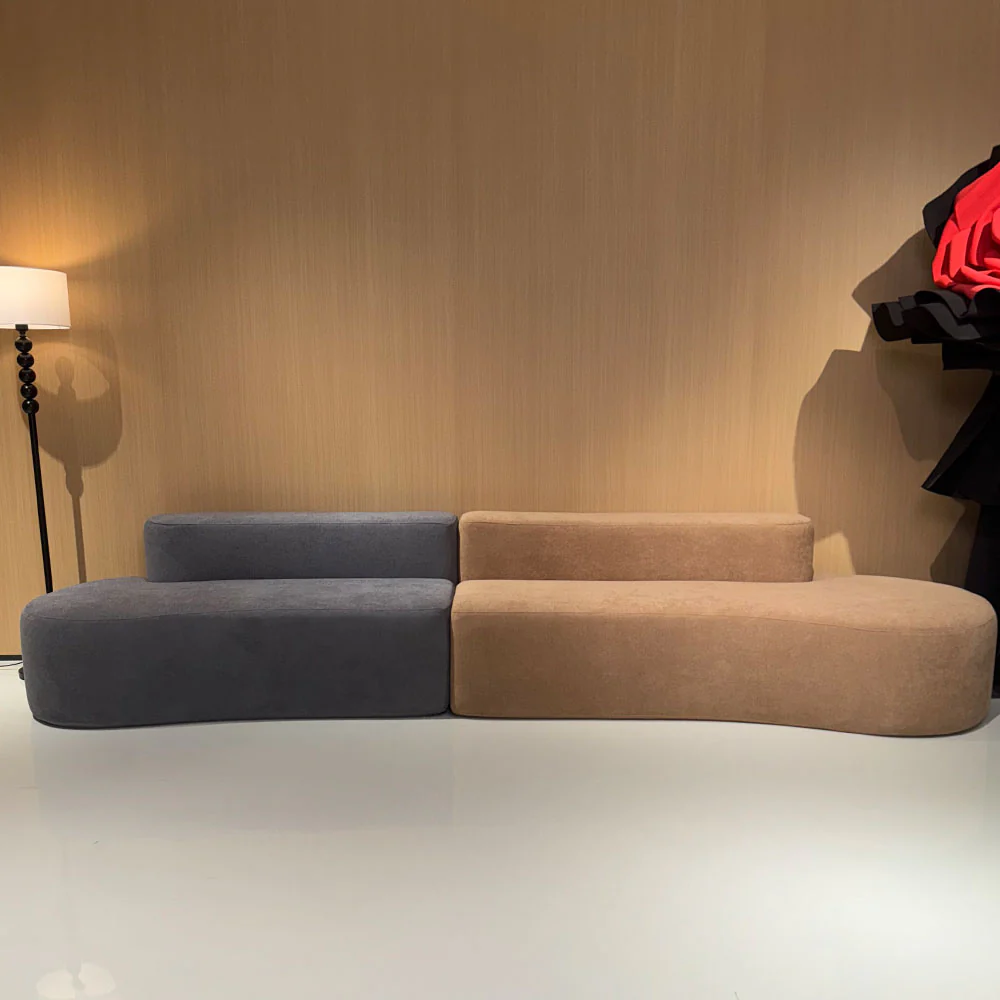 LIVARA B301 240CM Length Blue&Orange+Grey Minimalist Style Dual-Layer High-Resilience Foam Compressed Sofa - Image 6