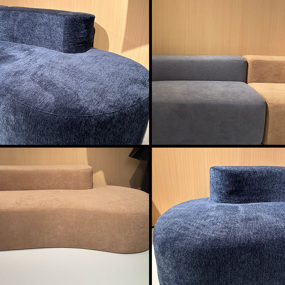 LIVARA B301 240CM Length Blue&Orange+Grey Minimalist Style Dual-Layer High-Resilience Foam Compressed Sofa - Image 9