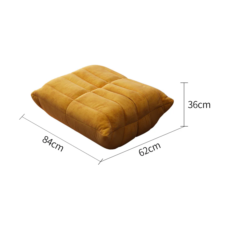 LIVARA B001 84/90/130/160CM Length Yellow Minimalist Style Dual-Layer High-Resilience Foam Compressed Sofa - Image 3