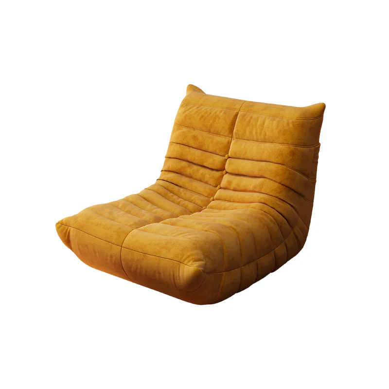 LIVARA B001 84/90/130/160CM Length Yellow Minimalist Style Dual-Layer High-Resilience Foam Compressed Sofa - Image 5
