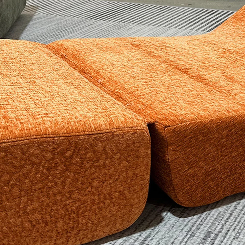 LIVARA B014 81cm Length Compressed Sofa/Chaise Lounge Velvet Fabric - Image 7