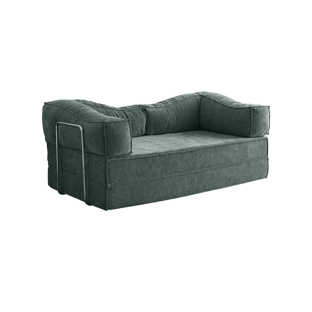 LIVARA B102 150cm Length Compressed Sofa Bed Corduroy Fabric Stainless Steel Frame - Image 7