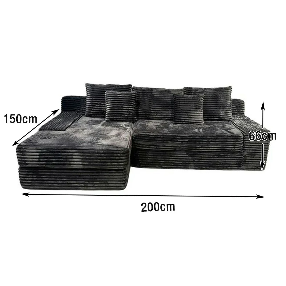 LIVARA B201 200cm Length Compressed Sofa Bed Plush Comfort Frameless Construction Design - Image 6