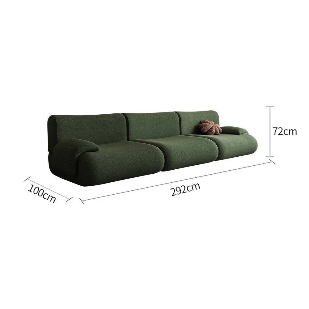 LIVARA B302 292cm Length Compressed Sofa Seamless Frameless Construction - Yellow - Image 27