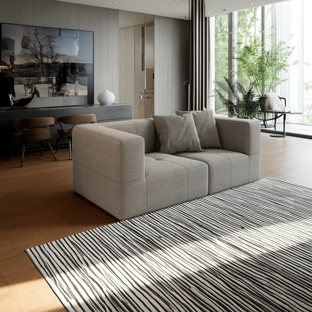 LIVARA B305 2-seater/3-seater Compressed Sofa/Footrest Frameless Construction Design - Image 12