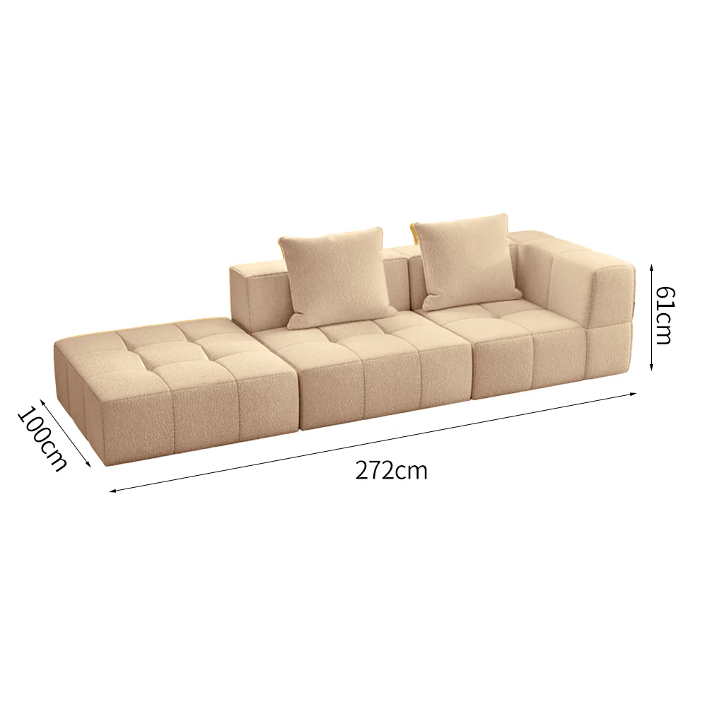 LIVARA B305 3-seater 272cm Length Compressed Sofa with Footrest Frameless Construction Design - Image 27