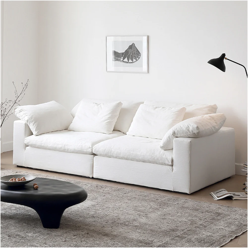 LIVARA B306 200/280cm Length Compressed Sofa Frameless Construction Design - White - Image 2
