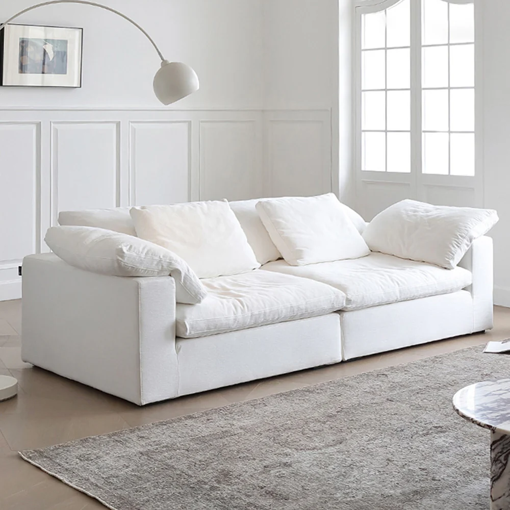 LIVARA B306 200/280cm Length Compressed Sofa Frameless Construction Design - White - Image 4