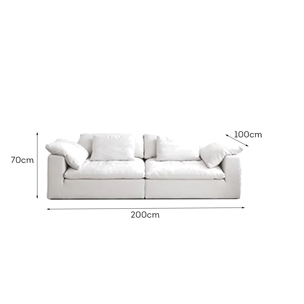 LIVARA B306 200/280cm Length Compressed Sofa Frameless Construction Design - White - Image 9