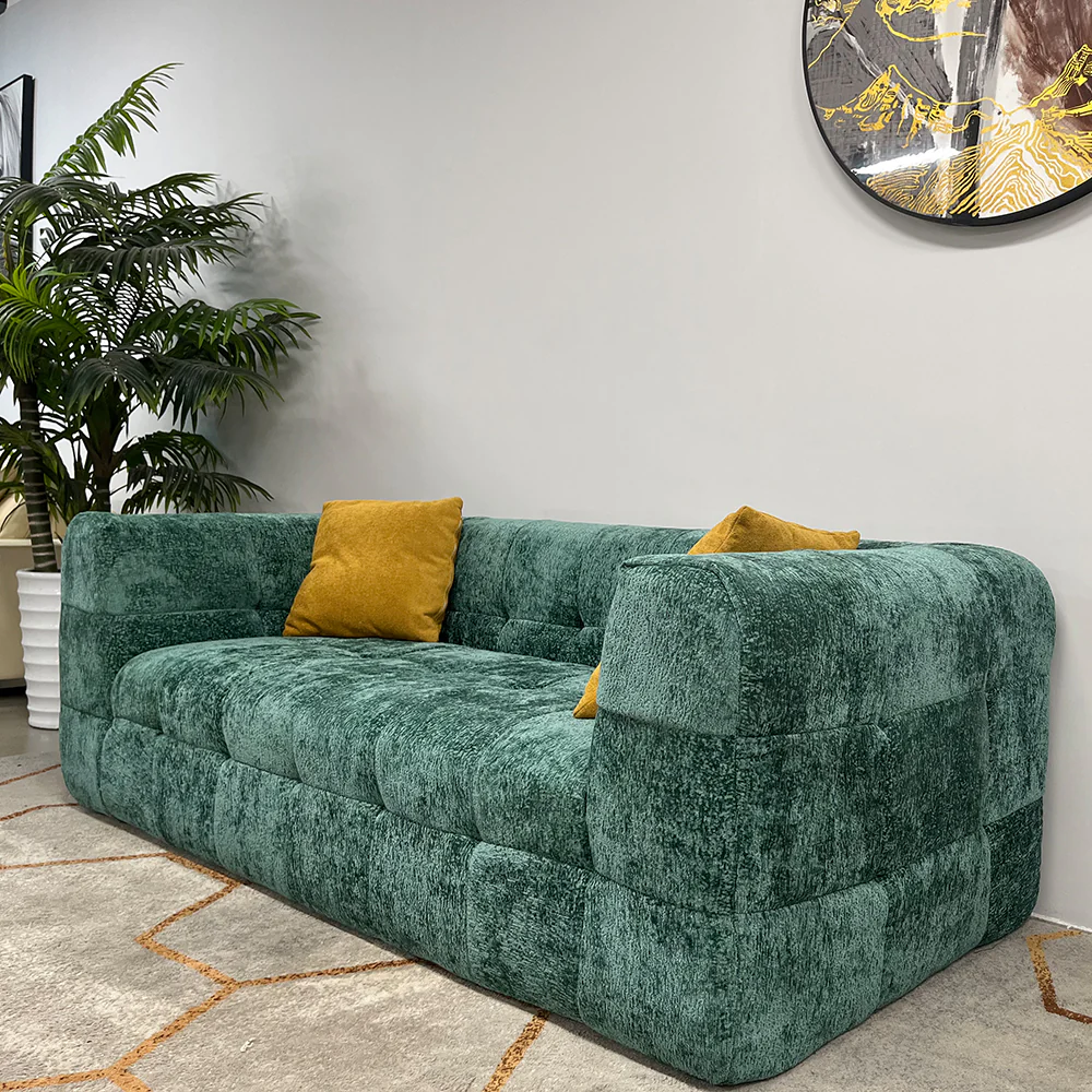 LIVARA B307 200cm Length Compressed Sofa Plush Comfort Frameless Construction Design - Green - Image 2