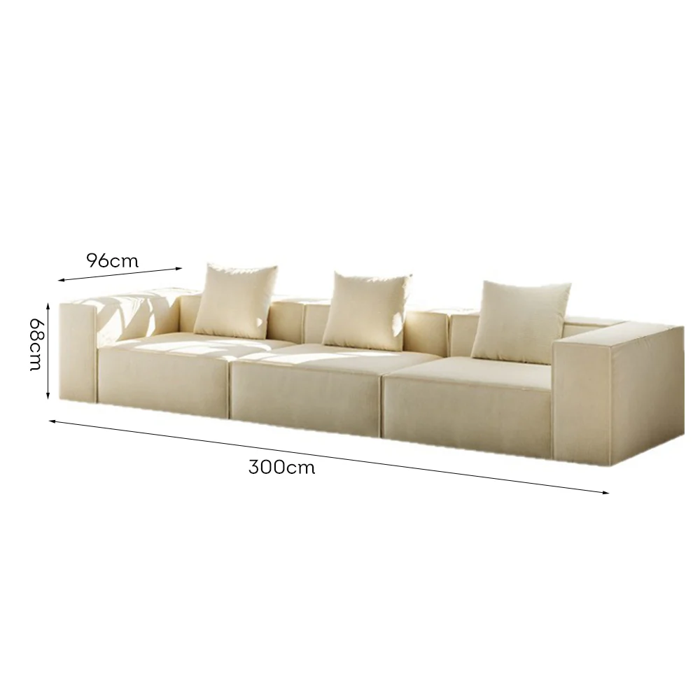 LIVARA B308 200/300cm Length Compressed Sofa Frameless Construction Design - White - Image 10
