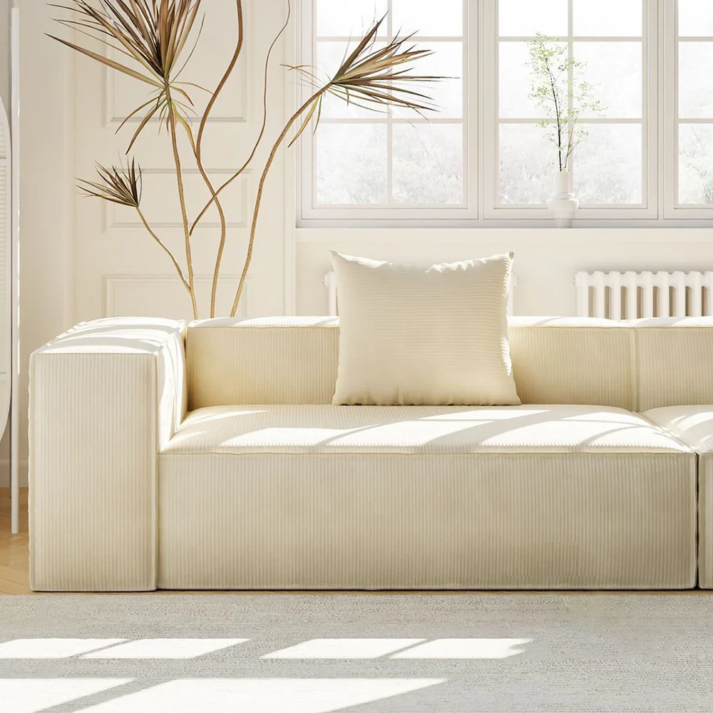 LIVARA B308 200/300cm Length Compressed Sofa Frameless Construction Design - White - Image 7