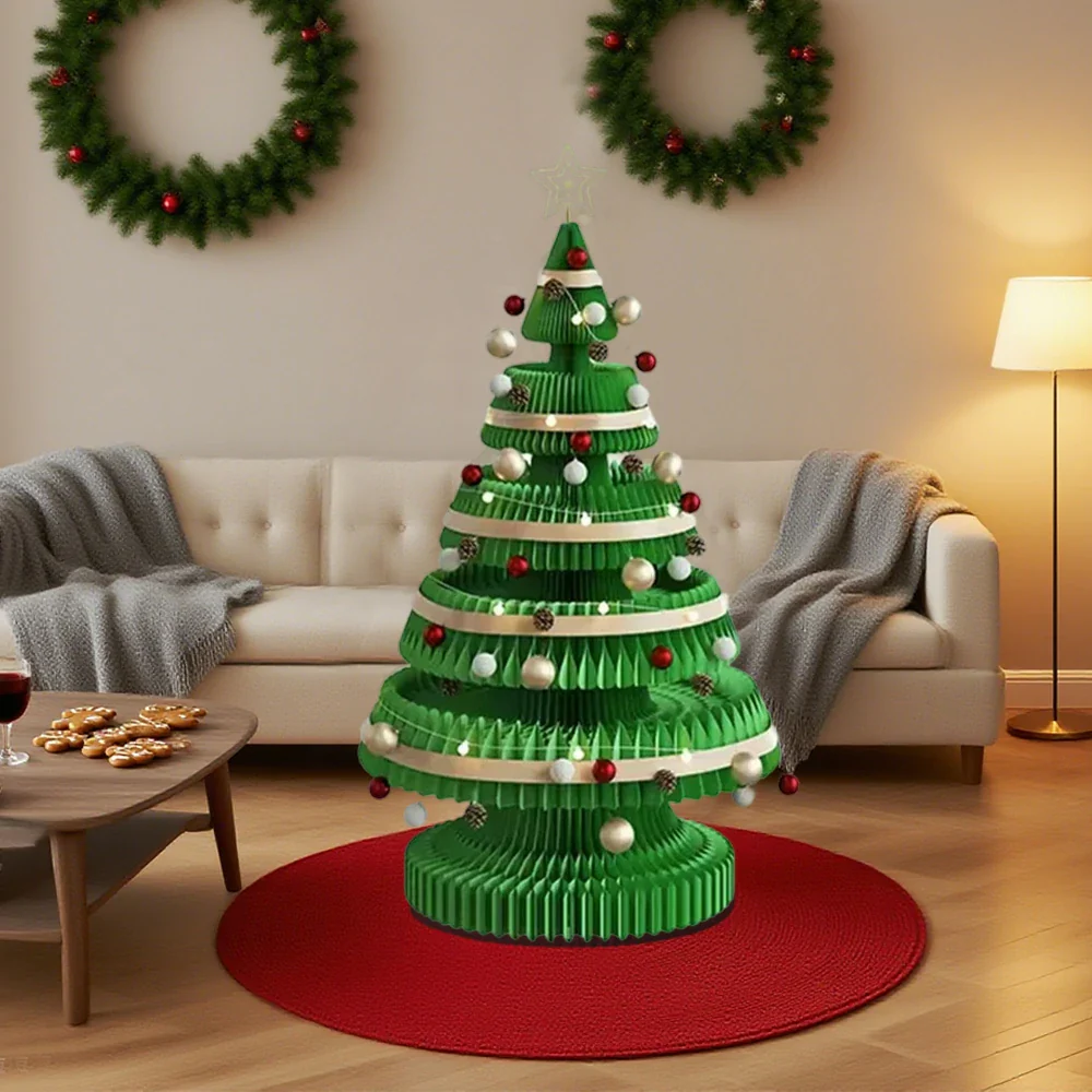LIVARA Foldable Christmas Tree Decor 53/75/100cm Holiday Decoration for Home, Party & Retail Display - Green - Image 12