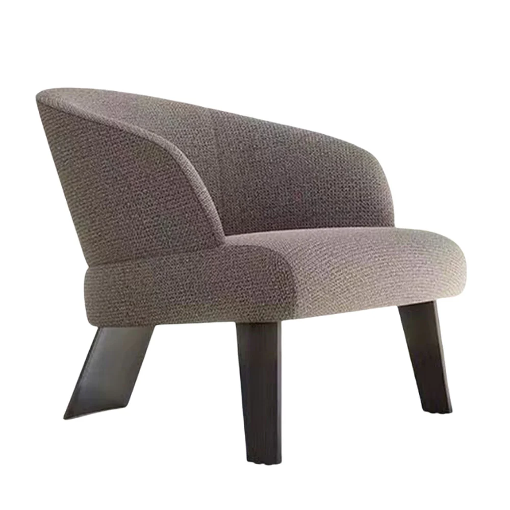 LIVARA EC1005 High-End Design Wooden Frame Black Titanium Steel Leisure Chair