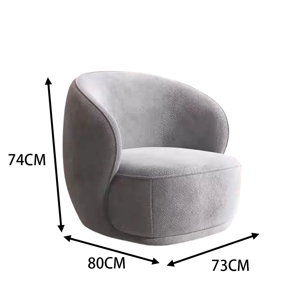 LIVARA EC1023 Shaped Board Solid Wood Frame High-Density Sponge Leisure Chair - Image 10