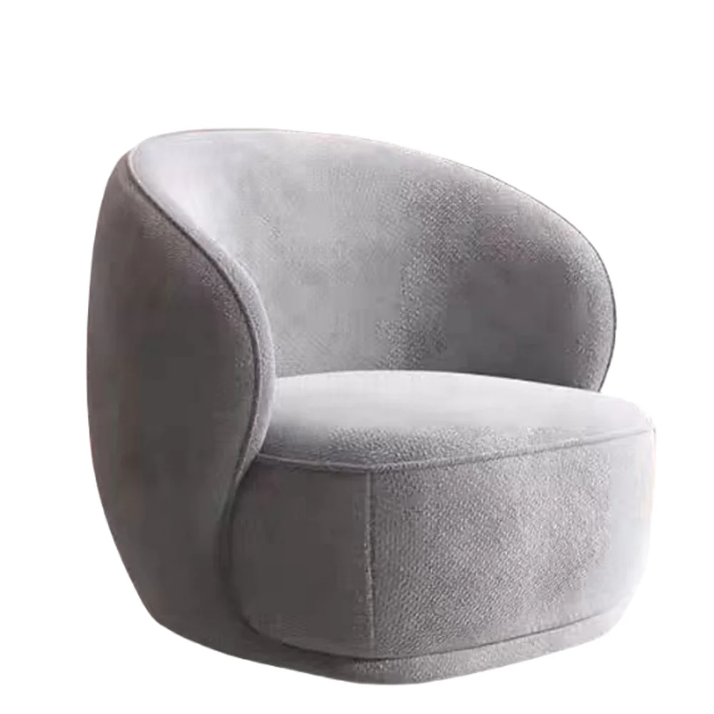 LIVARA EC1023 Shaped Board Solid Wood Frame High-Density Sponge Leisure Chair - Image 2