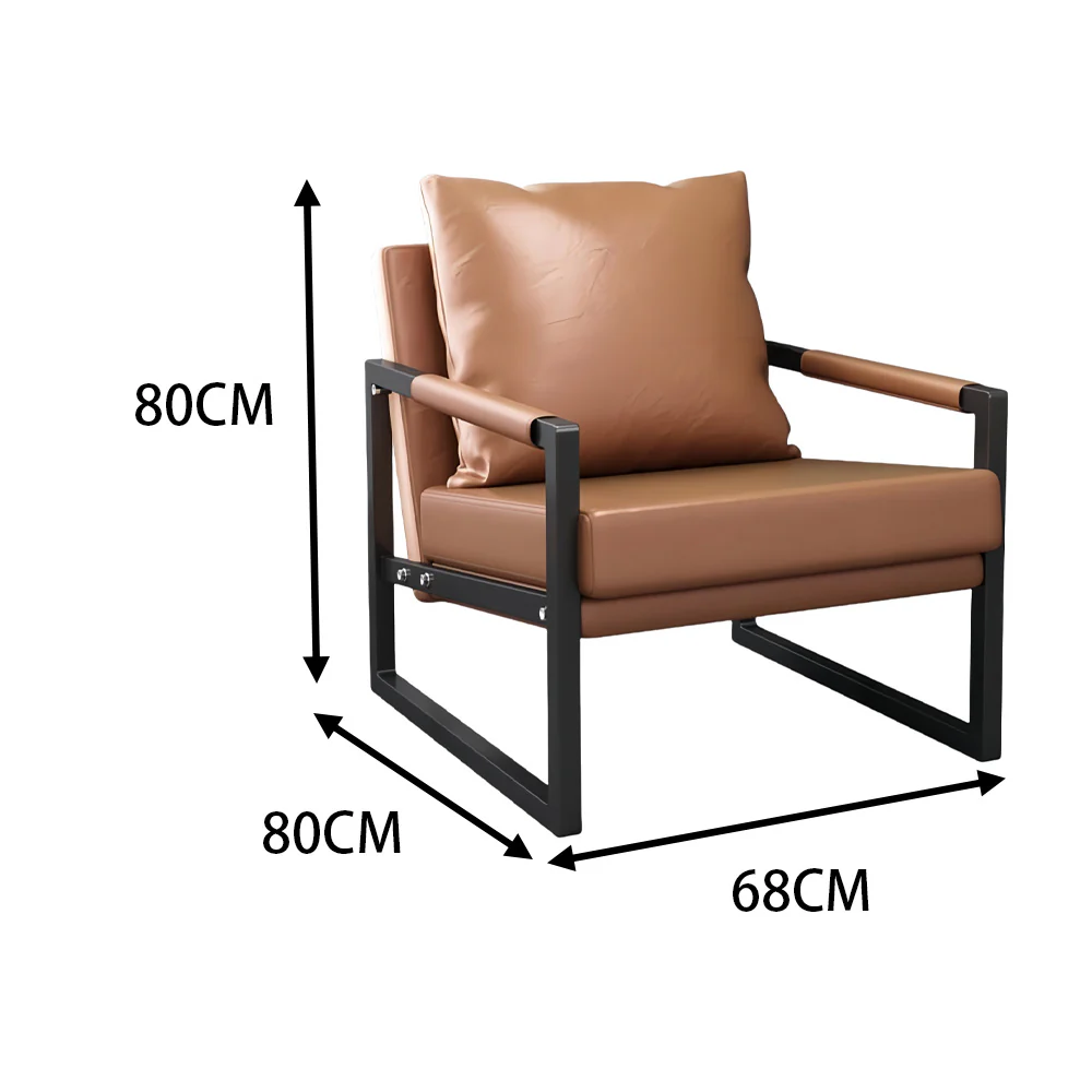 LIVARA EC1056 Leisure Chair with Eucalyptus Frame, High-Density Foam, and Black Frame Legs - Image 5
