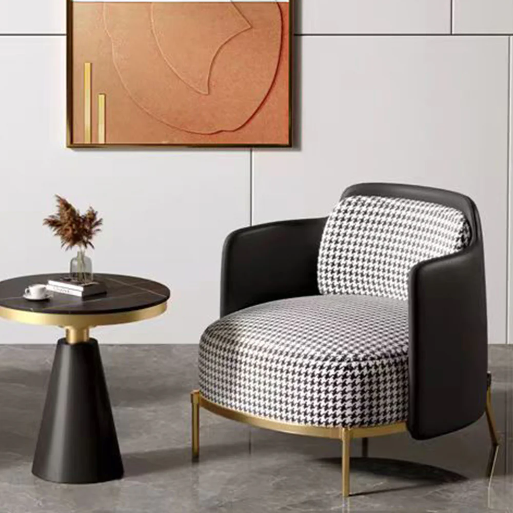 LIVARA EC1059 Curved Wood and Eucalyptus Frame with High-Density Foam Leisure Chair - Image 2