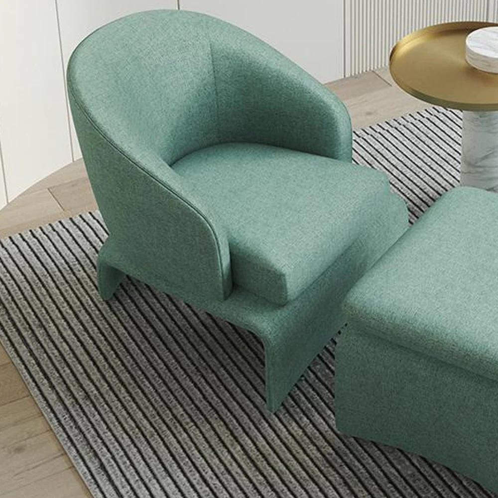 LIVARA EC1060 Eucalyptus Wood Frame with High-Density Foam Leisure Chair and Ottoman - Image 4