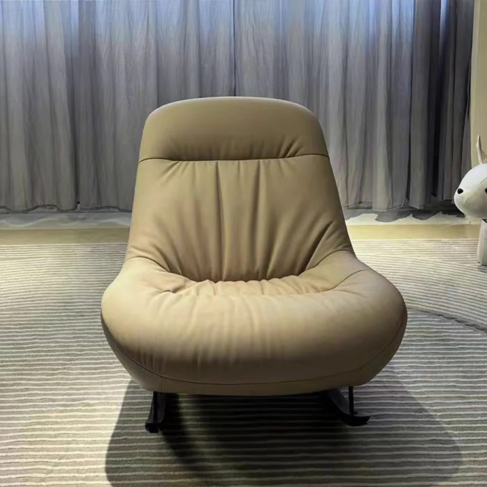LIVARA EC1061 Wooden Frame with High-Density Foam and Rocking Legs Leisure Chair - Image 3