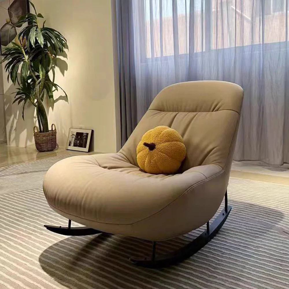 LIVARA EC1061 Wooden Frame with High-Density Foam and Rocking Legs Leisure Chair - Image 4