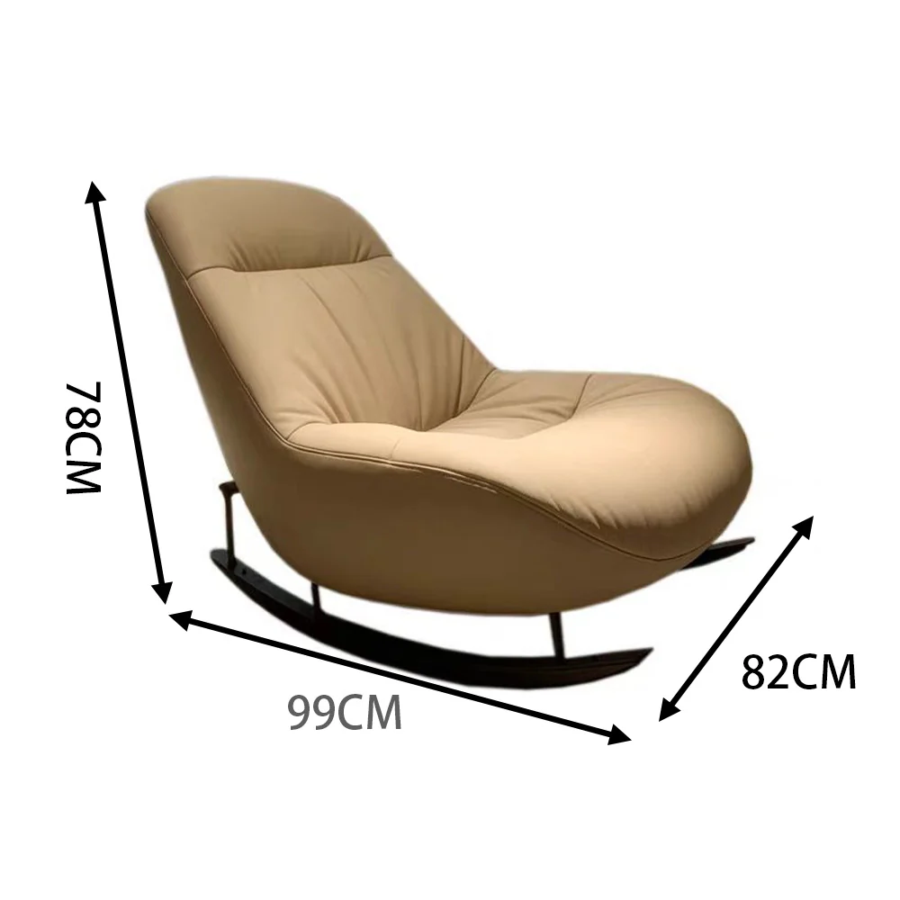 LIVARA EC1061 Wooden Frame with High-Density Foam and Rocking Legs Leisure Chair - Image 5