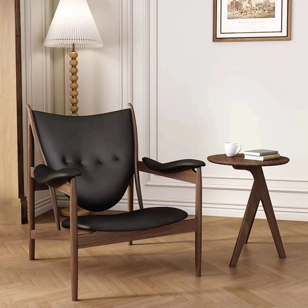 LIVARA EC1082 White Ash Wood Frame Chair - Image 6
