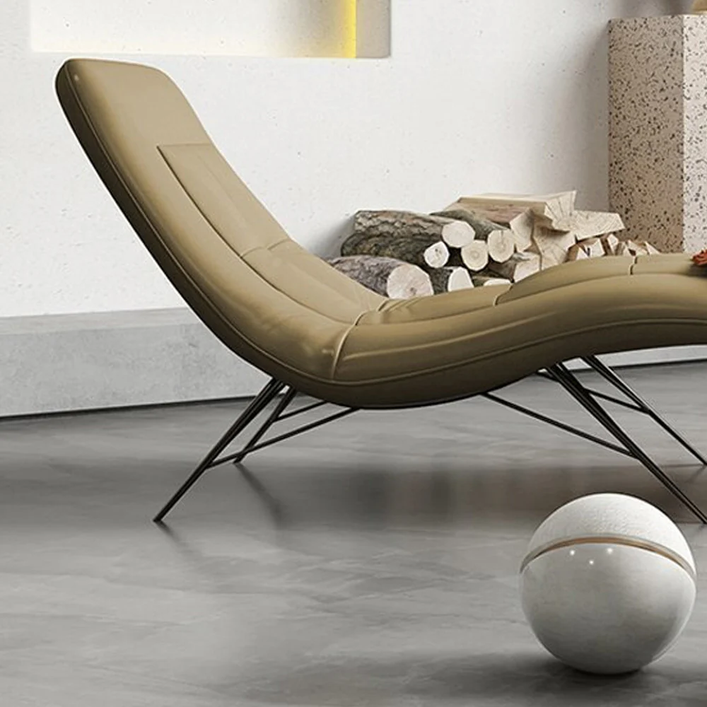 LIVARA EC1103 Silicone Leather Solid Wood Bentwood Metal High-Density Foam Leisure Chair - Image 4
