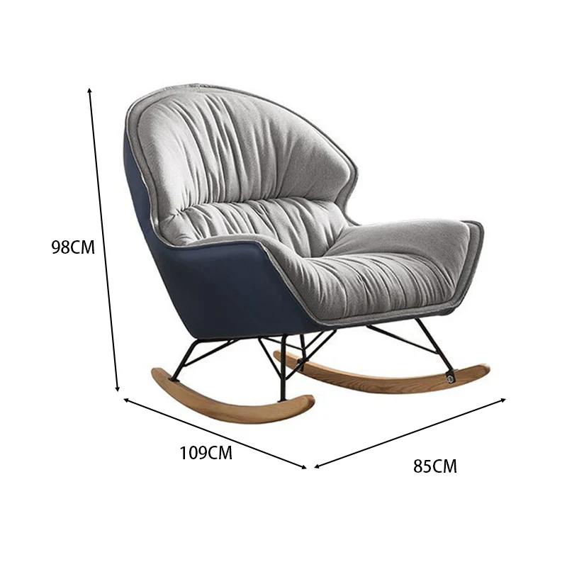 LIVARA EC1106 Antibacterial Rocking Chair - Grey - Image 5