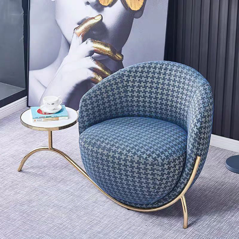 LIVARA EC1114 Stainless Steel Inner Frame Woven Leather Chair - Image 3