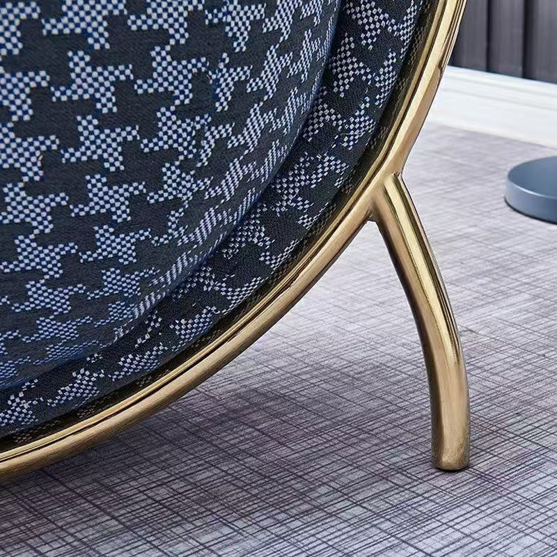 LIVARA EC1114 Stainless Steel Inner Frame Woven Leather Chair - Image 4