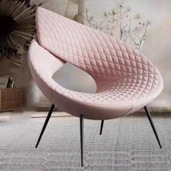 LIVARA EC1121 Metal Frame Microfiber Sponge Leisure Chair - Image 10