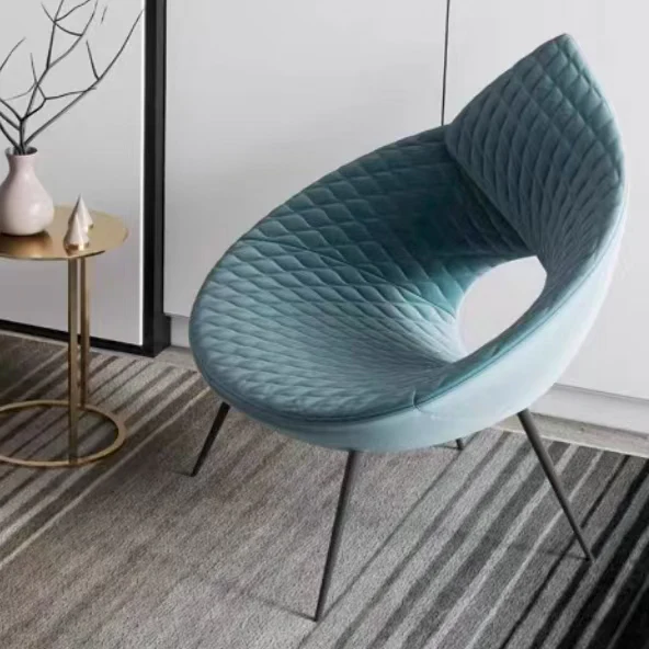LIVARA EC1121 Metal Frame Microfiber Sponge Leisure Chair - Image 3