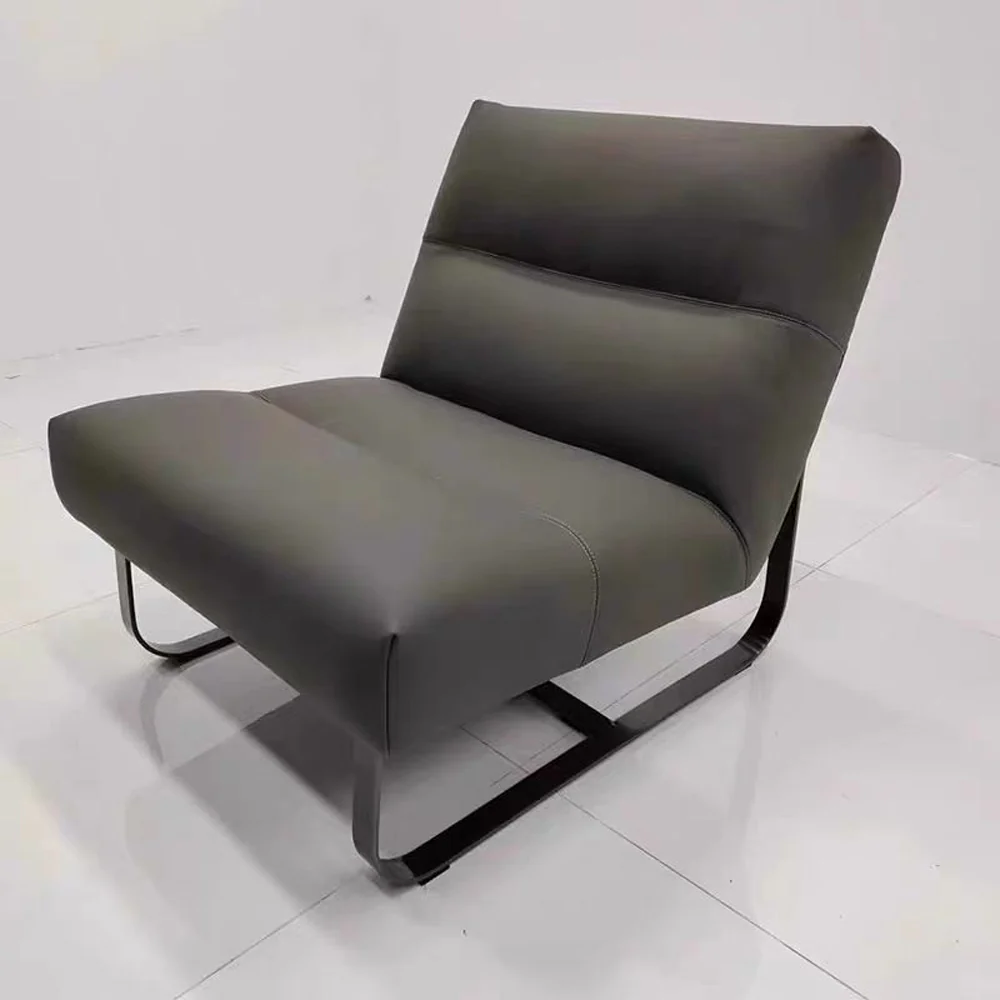 LIVARA EC1189 Minimalist Style Wooden Frame Leisure Chair - Black - Image 2