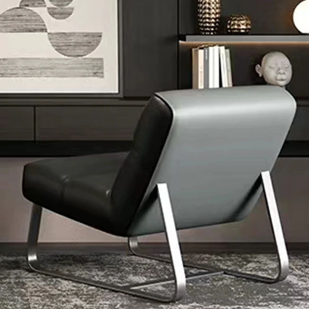 LIVARA EC1189 Minimalist Style Wooden Frame Leisure Chair - Black - Image 3