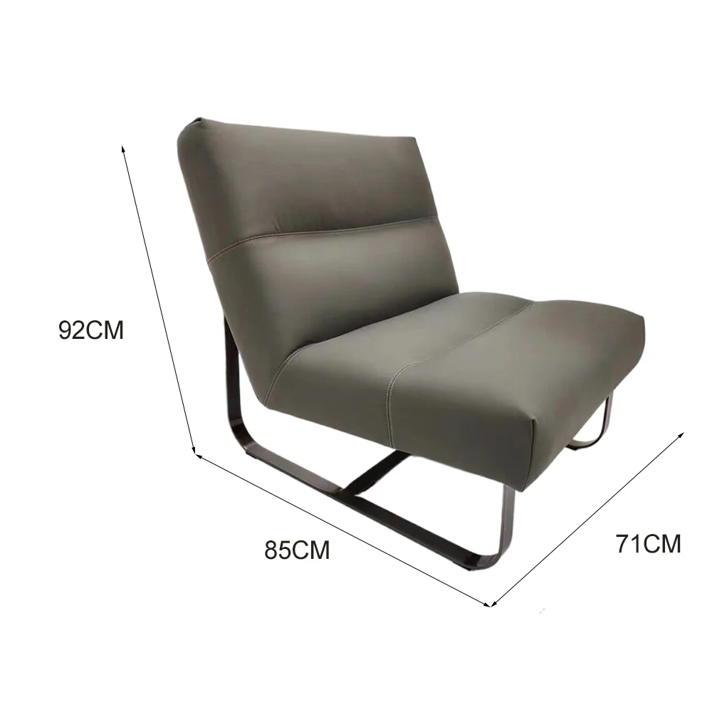 LIVARA EC1189 Minimalist Style Wooden Frame Leisure Chair - Black - Image 5
